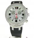 Mens joe rodeo white stainless steel diamond master watch 2.20ct jjm88