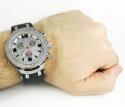 Mens joe rodeo white stainless steel diamond master watch 2.20ct jjm88