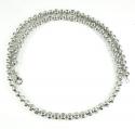 14k white gold moon cut bead chain 20-22 inch 6mm