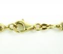 14k yellow gold moon cut bead chain 18-22 inch 4mm