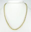 14k yellow gold moon cut bead chain 18-22 inch 4mm