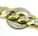 10k yellow gold diamond cut cuban chain 20-36 inch 12.5mm