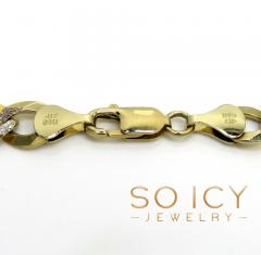 10k yellow gold diamond cut cuban chain 20-36 inch 10mm