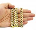10k yellow gold diamond cut cuban chain 20-30 inch 11.5mm