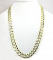 10k yellow gold diamond cut cuban chain 20-30 inch 11.5mm