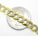 10k yellow gold diamond cut cuban chain 20-34 inch 7mm