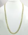 10k yellow gold diamond cut cuban chain 20-34 inch 7mm