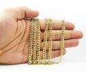 10k yellow gold solid diamond cut cuban chain 18-40 inch 5.7mm