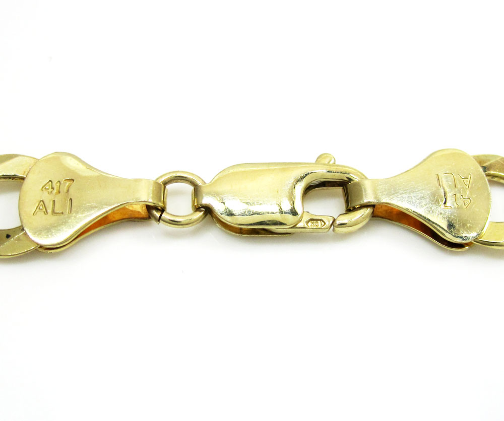 10k yellow gold diamond cut cuban chain 20-30 inch 8.5mm