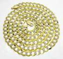 10k yellow gold diamond cut cuban chain 20-30 inch 8.5mm