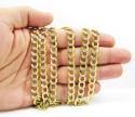 10k yellow gold diamond cut cuban chain 20-30 inch 8.5mm