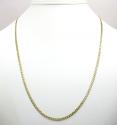 10k yellow gold diamond cut cuban skinny chain 16-36 inch 2.6mm