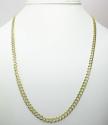 10k yellow gold diamond cut cuban chain 18-26