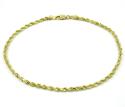 10k yellow gold solid rope bracelet 8 inch 2.25mm