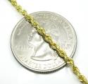 10k yellow gold solid rope bracelet 8 inch 2.25mm