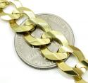 10k yellow gold thick cuban chain 22-36 inch 11.5mm