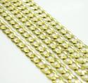 10k yellow gold skinny cuban chain 16-30