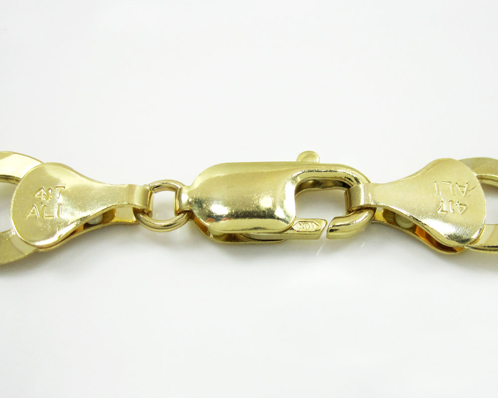 10k yellow gold thick cuban chain 26-40 inch 10mm
