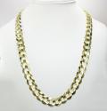 10k yellow gold thick cuban chain 22-36 inch 12.5mm