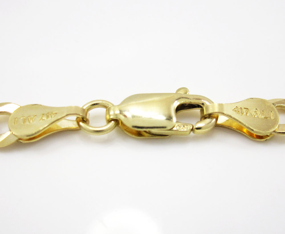 10k yellow gold cuban chain 18-30 inch 4.5mm