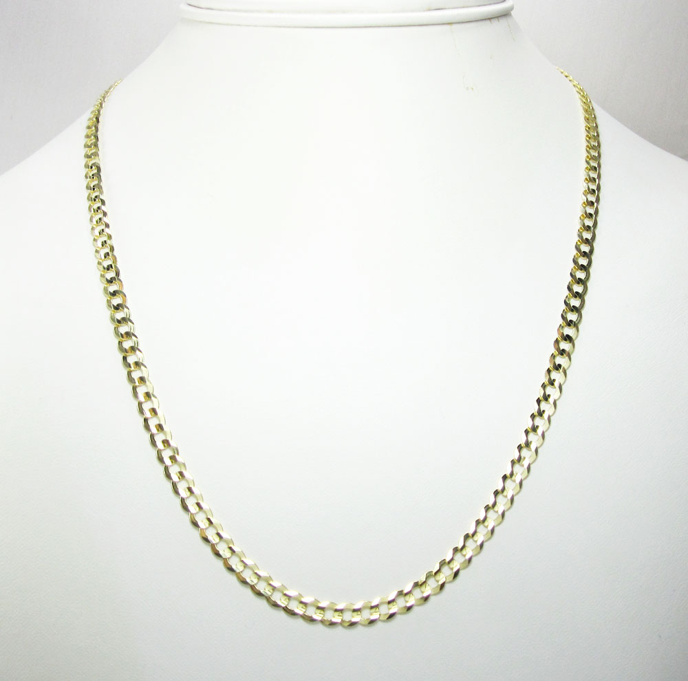 10k yellow gold cuban chain 18-30 inch 4.5mm