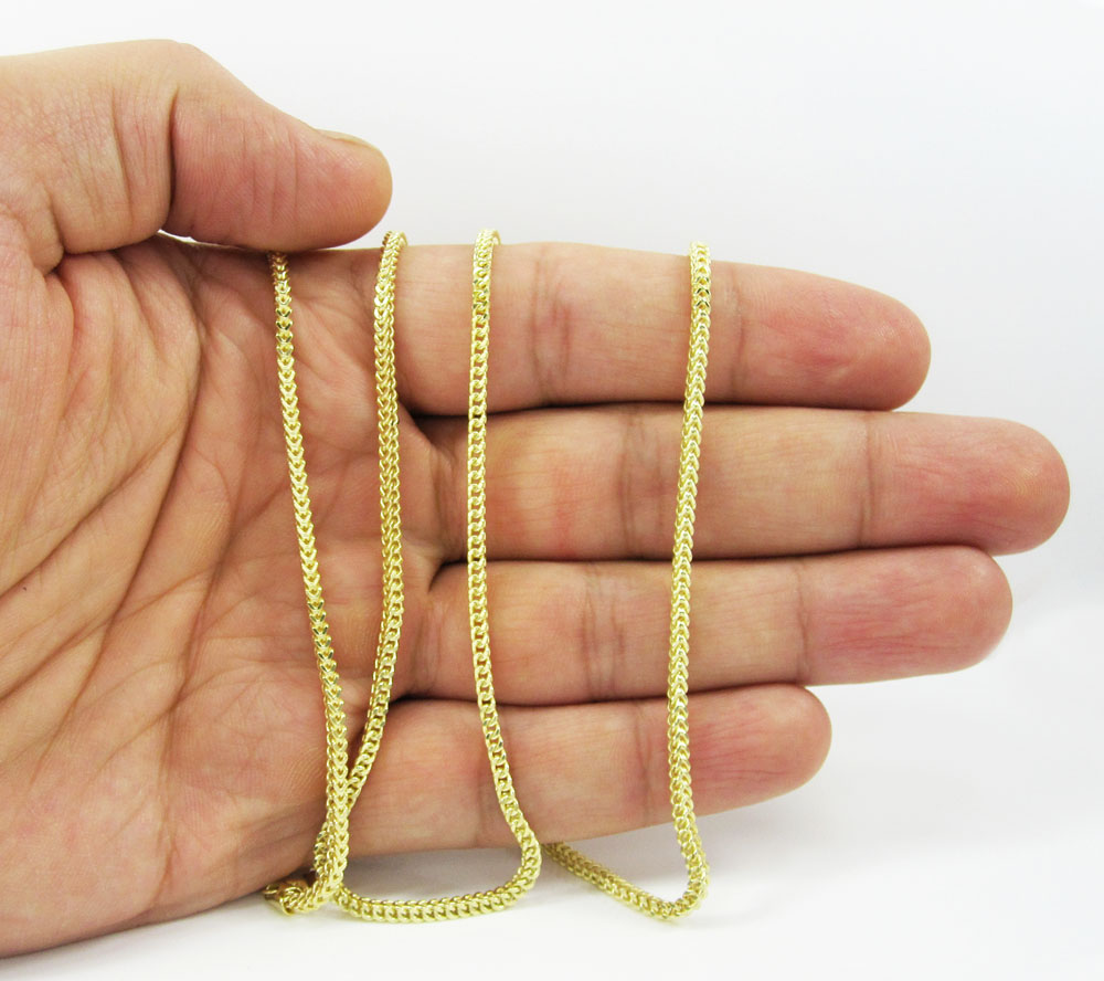 10k yellow gold franco box chain 18-30 inch 2.2mm - Image 5