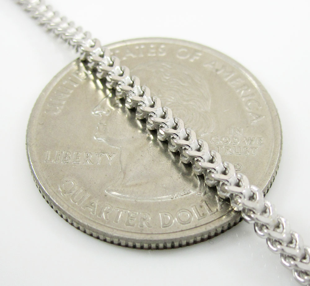 10k white gold franco chain 18-36 inch 2.2mm - Image 3