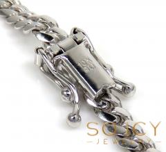 10k white gold miami bracelet 8.25 inch 3.30mm