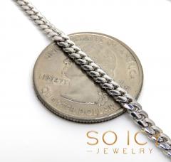 10k white gold miami bracelet 8.25 inch 3.30mm 