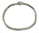 10k white gold solid miami bracelet 8.50 inch 5mm 