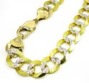 10k yellow gold diamond cut cuban bracelet 8.75 inch 12.50mm 