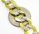 10k yellow gold diamond cut cuban bracelet 8.75 inch 12.50mm 
