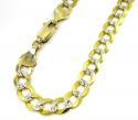 10k yellow gold diamond cut cuban bracelet 8.25 inch 5.75mm
