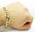 10k yellow gold large cuban bracelet 8.75