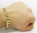 10k yellow gold cuban bracelet 9 inch 11.50mm
