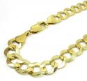 10k yellow gold cuban bracelet 9.25 inch 9.85mm 