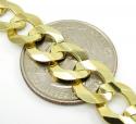 10k yellow gold cuban bracelet 9.25 inch 9.85mm 