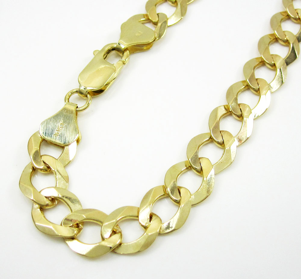 10k yellow gold cuban bracelet 8.50 inch 8mm  - Image 2