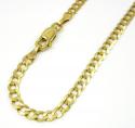 10k yellow gold cuban bracelet 8 inch 3.2mm