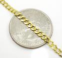 10k yellow gold cuban bracelet 8 inch 3.2mm