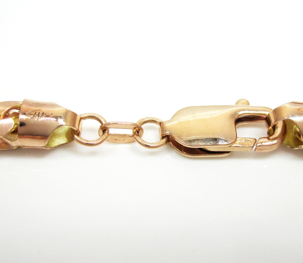 10k rose gold franco chain 40 inch 5.5mm