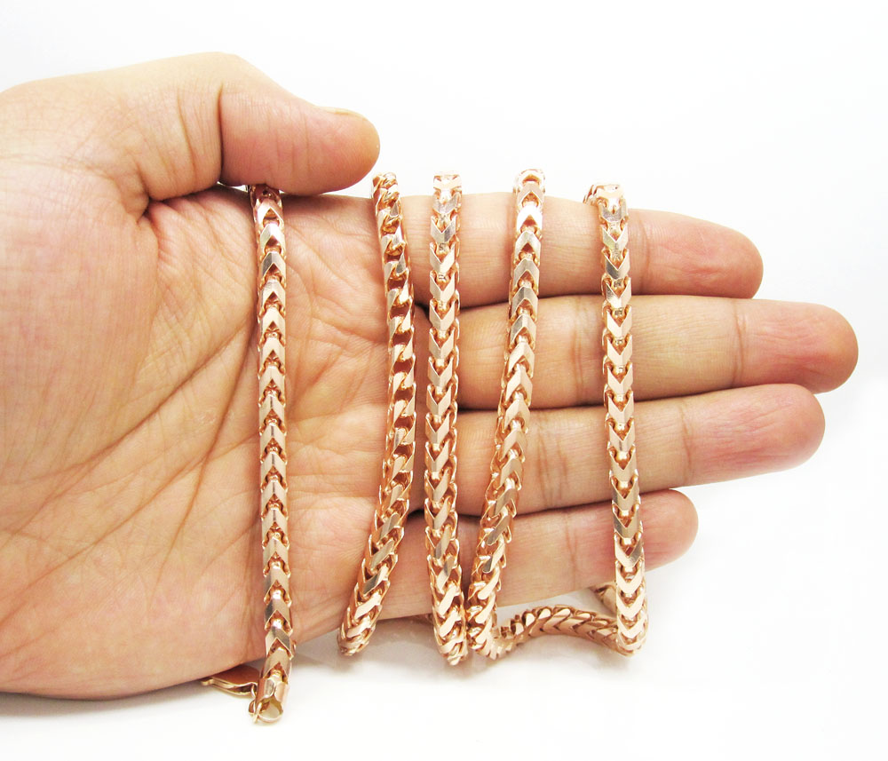 10k rose gold franco chain 40 inch 5.5mm