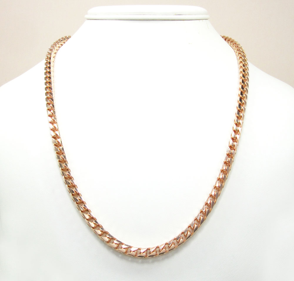 10k rose gold franco chain 40 inch 5.5mm
