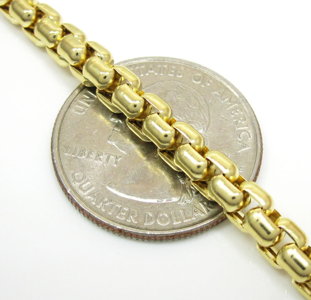 14k yellow gold italian box chain 20-30 inch 5mm