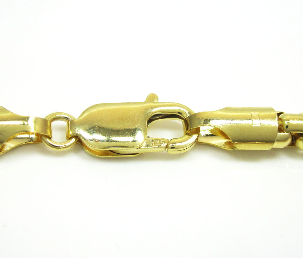14k yellow gold italian box chain 20-30 inch 5mm - Image 4