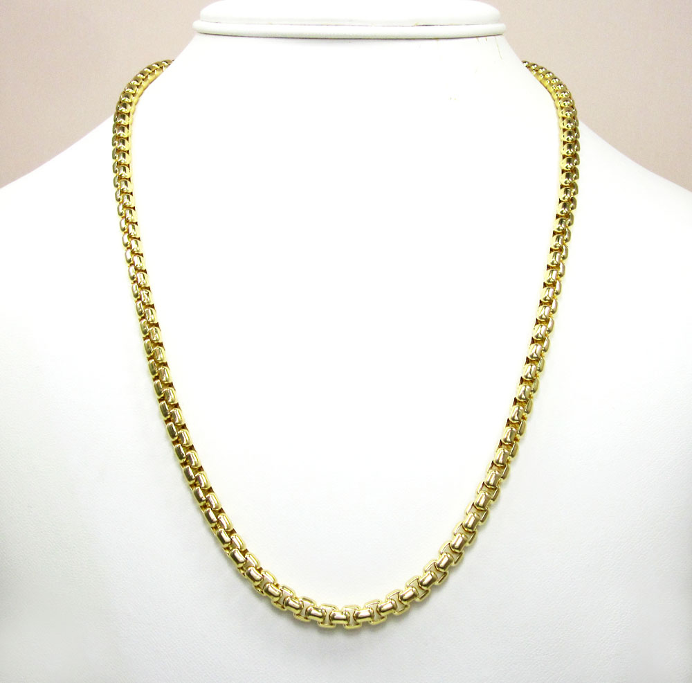 14k yellow gold italian box chain 20-30 inch 5mm