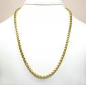 14k yellow gold italian box chain 20-30 inch 5mm