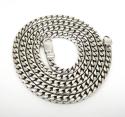 14k white gold solid franco link chain 20-30 inch 3.3mm