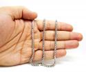 14k white gold solid franco link chain 20-30 inch 3.3mm
