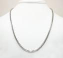14k white gold solid franco link chain 20-30 inch 3.3mm